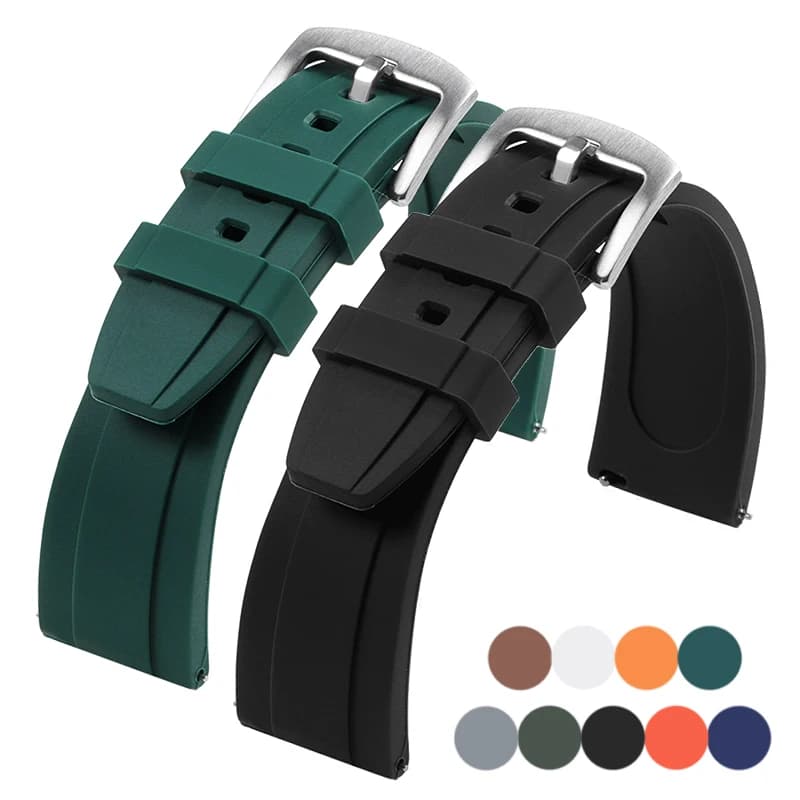 Cinturino per orologio in silicone premium Cinturino per orologio in gomma a sgancio rapido 20mm 22mm Cinturino per orologio di ricambio Accessori per donna e uomo
