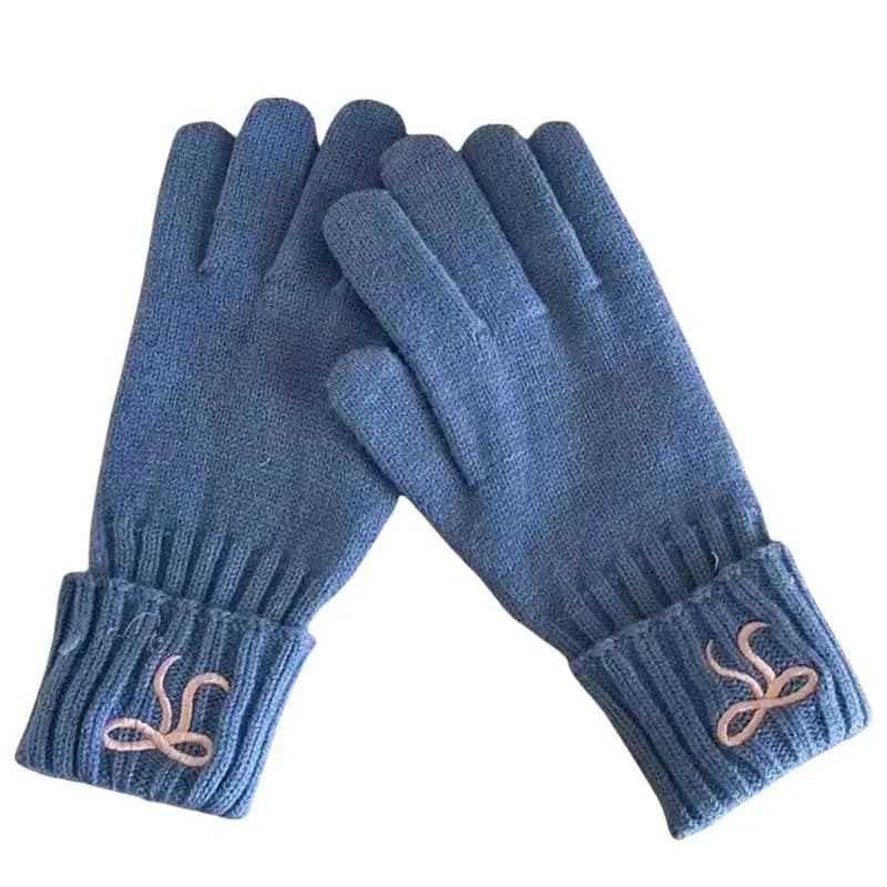 652F Guanti termici eleganti lavorati a maglia Guanti a intere Guanti invernali a intere caldi