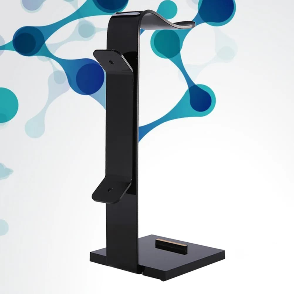 Supporto per cuffie in acrilico da 1 pezzo, staccabile, stabile, salvaspazio, organizer per auricolari, accessori per cuffie