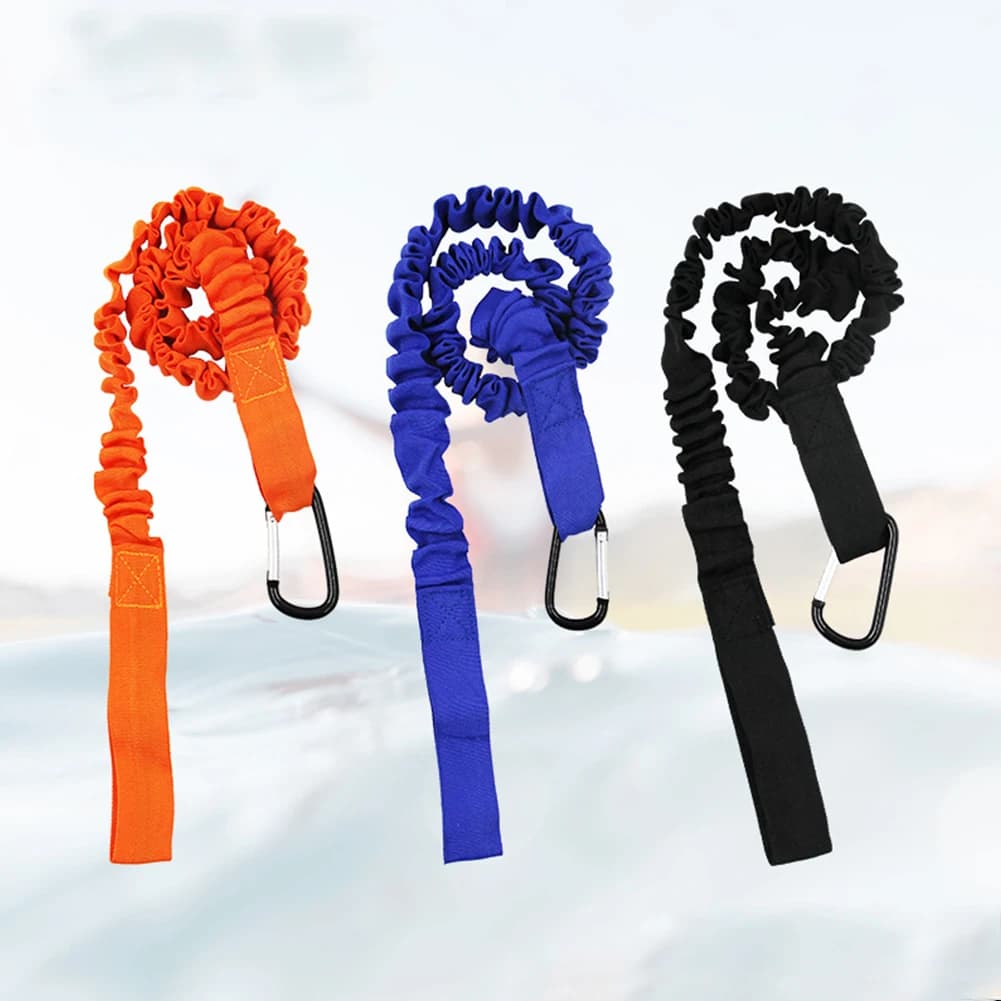 Corda a spirale per canna da pesca con gancio di sicurezza, cordino elastico per pagaia da kayak, laccio a spirale per canna da pesca