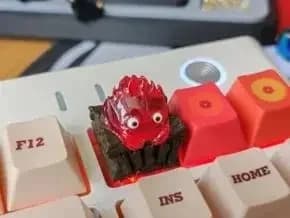 Custom Calcifer Mechanical Keyboard Keycaps Kawaii Keycap Cartoon Anime Design Keycap for Keyboard Accessory Gamer Office