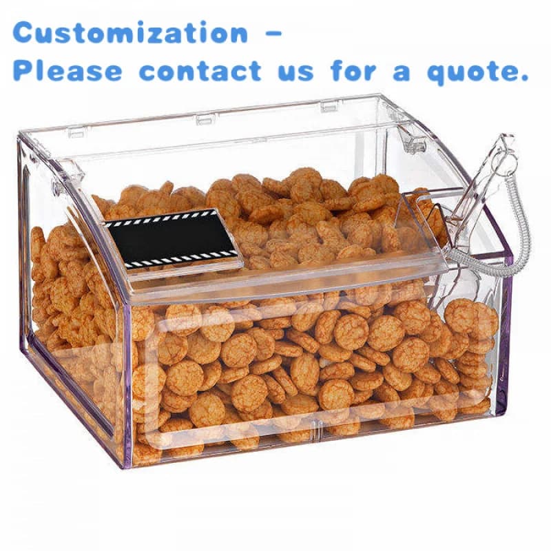 personalizzato. Contenitori per alimenti in plastica per contenitori per caramelle sfusi in PET con espositore per supermercato a paletta