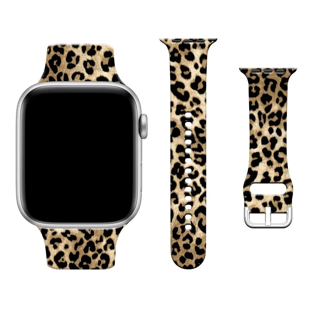Cinturino in silicone per cinturino Apple Watch 10 9 8 7 45mm 41mm 49 44mm 42mm 40mm 46mm cinturino leopardato per iWatch serie 6 5 4 SE Ultra