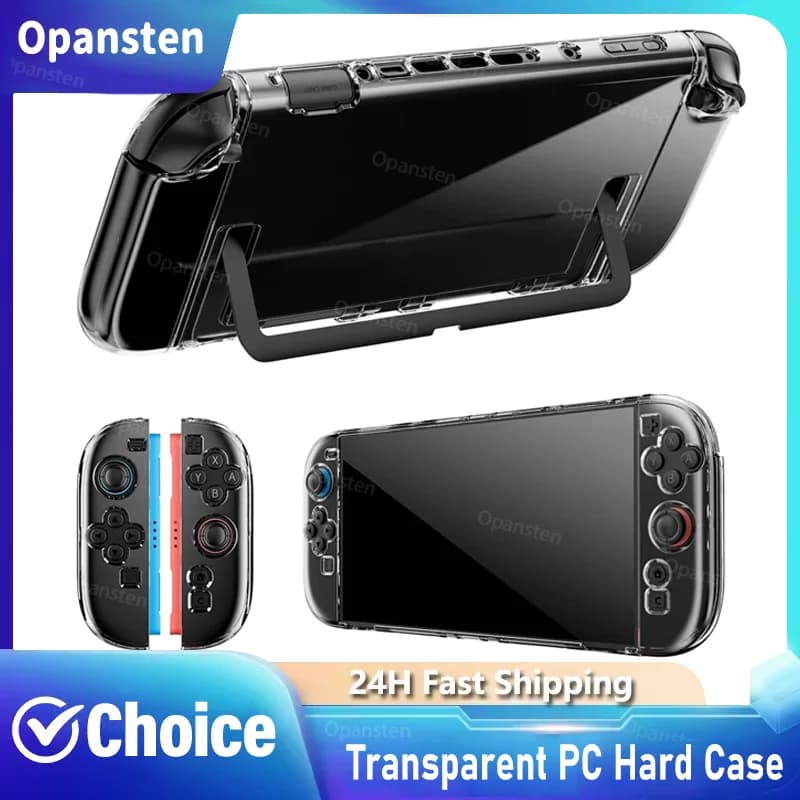 Custodia rigida trasparente in PC per controller Joy-Con di NS Switch 2, cover protettiva divisa per accessori Switch 2