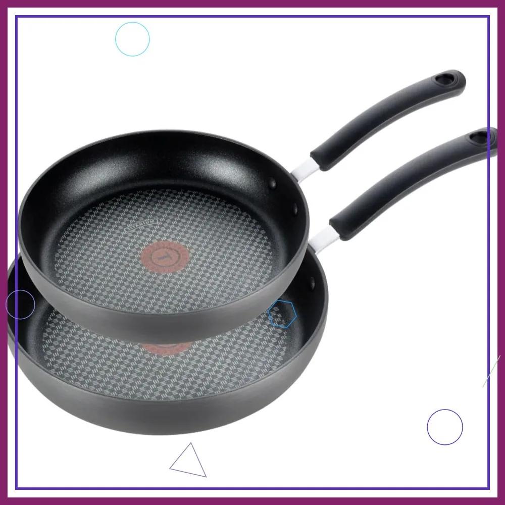 Set of 2 Non-stick pans, 10 and 12 Inches, Oven Suitable for up to 400°F, Dishwasher Washables, Grigi Kitchen Tools