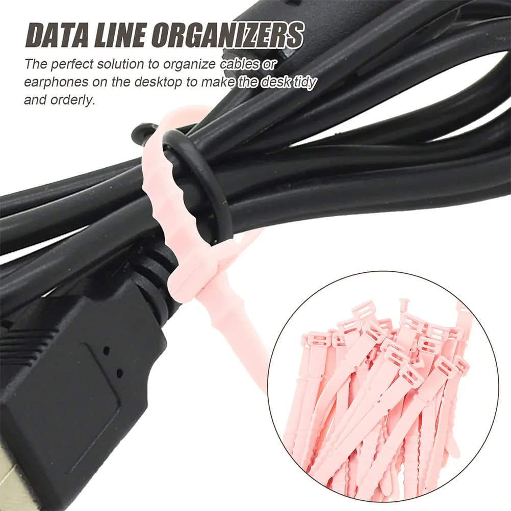 12 Pezzi Organizzatori Premium in Silicone per Cavi, Avvolgicavi per Cuffie e Cavi Dati, Soluzione Portatile per la Gestione dei Cavi da Scrivania