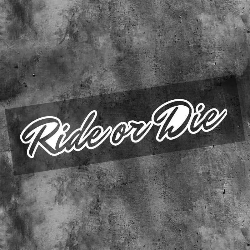 Wall decal Moto 'Ride or Die', Decalcomania in Vinile Waterproof for Helmet, Body Bikes, Scooter, MTB, Decoration Electric Scooter