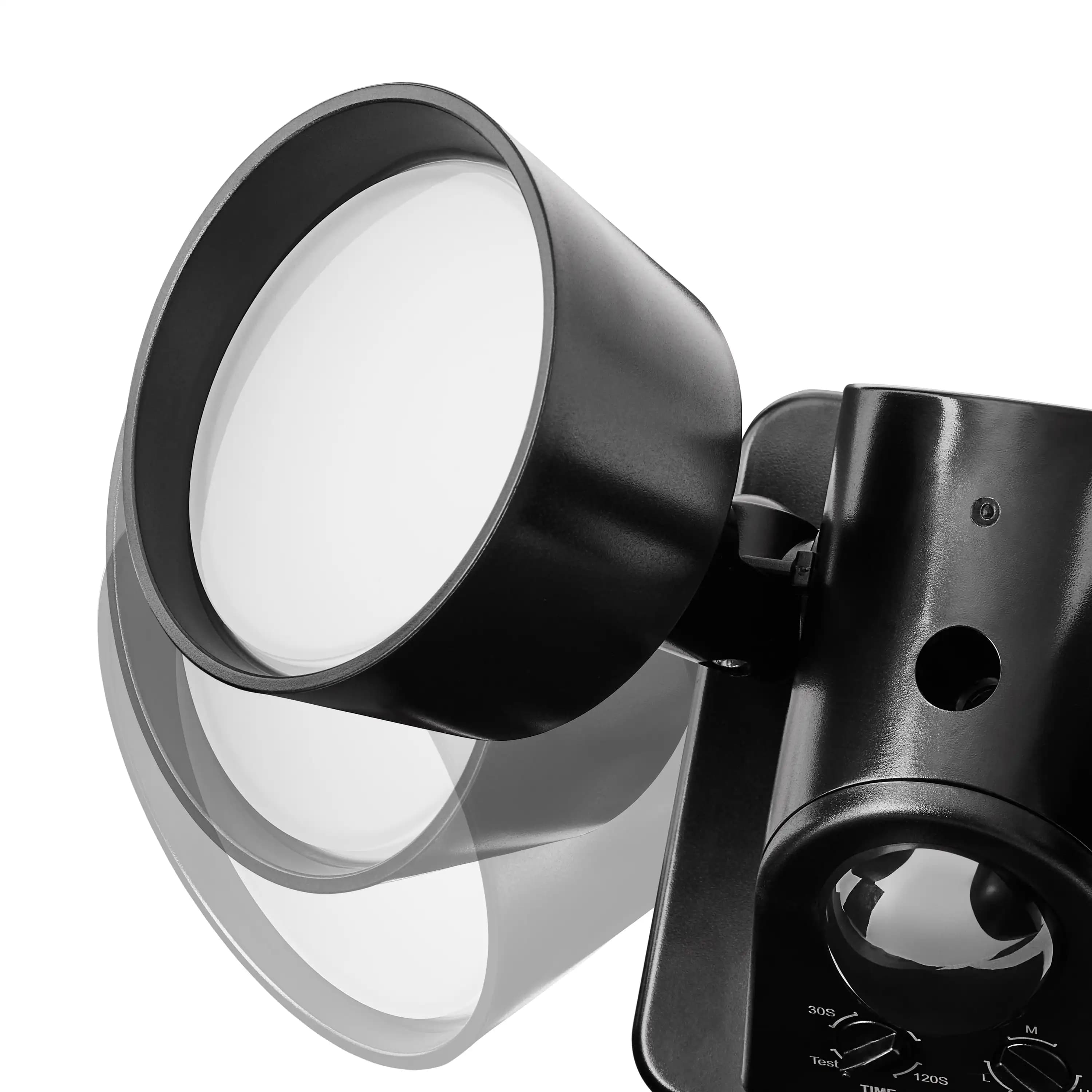 Luce di sicurezza con rilevamento del movimento a filo diretto a LED a 2 teste, luce di inondazione esterna per cortile e garage, sensore luminoso resistente alle intemperie