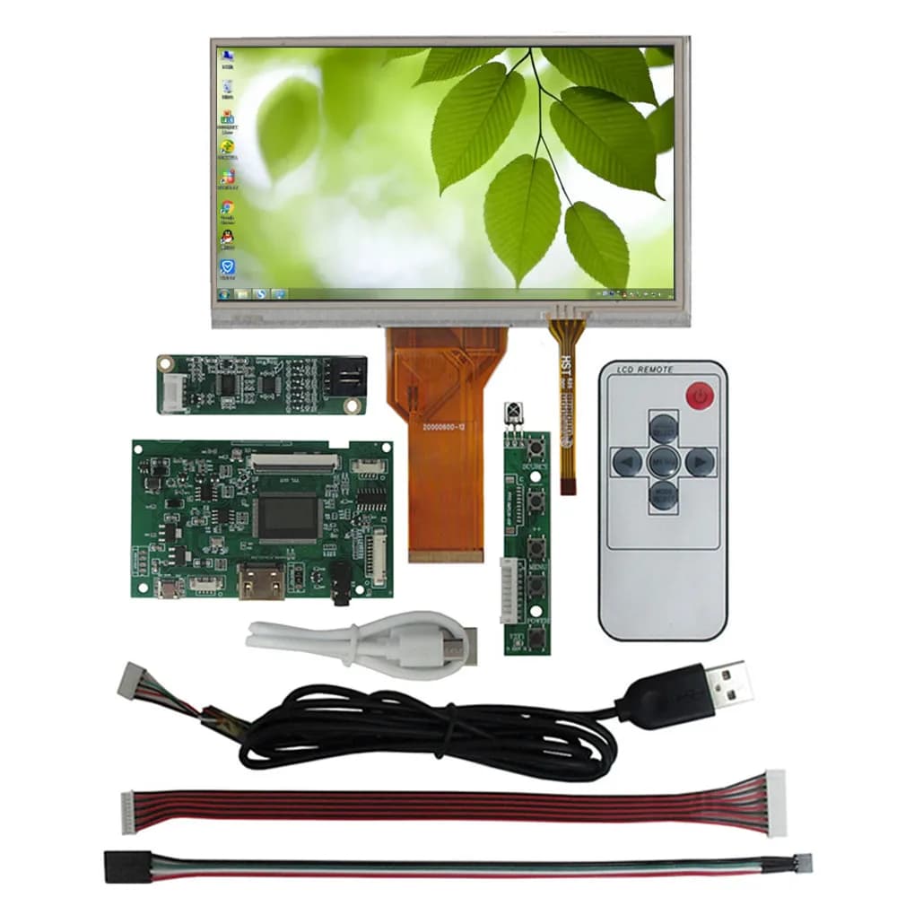 Display LCD da 7 pollici Display Screen Digitizer Touchscreen Kit scheda di controllo driver audio Monitor fai da te per PC Raspberry Pi compatibile HDMI