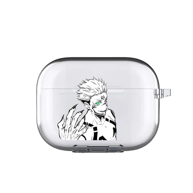 Jujutsu Kaisen Anime Transparent TPU Case for Airpods Pro 2 1 3 Sukuna Gojo Satoru Silicone Soft Silicone Case for Bluetooth earphones