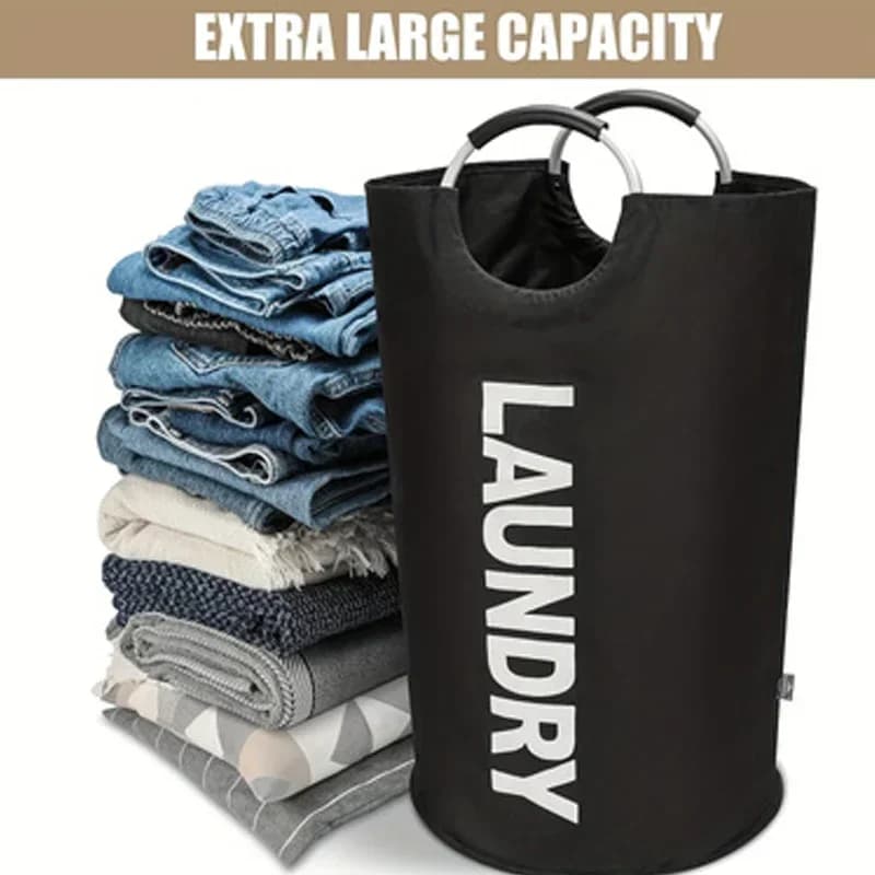 90L/23.8gallons Laundry Basket Foldable Portable Fabric Dirty Clothes Storage Bag Organizer Large Capacity Oxford Storage Bucket