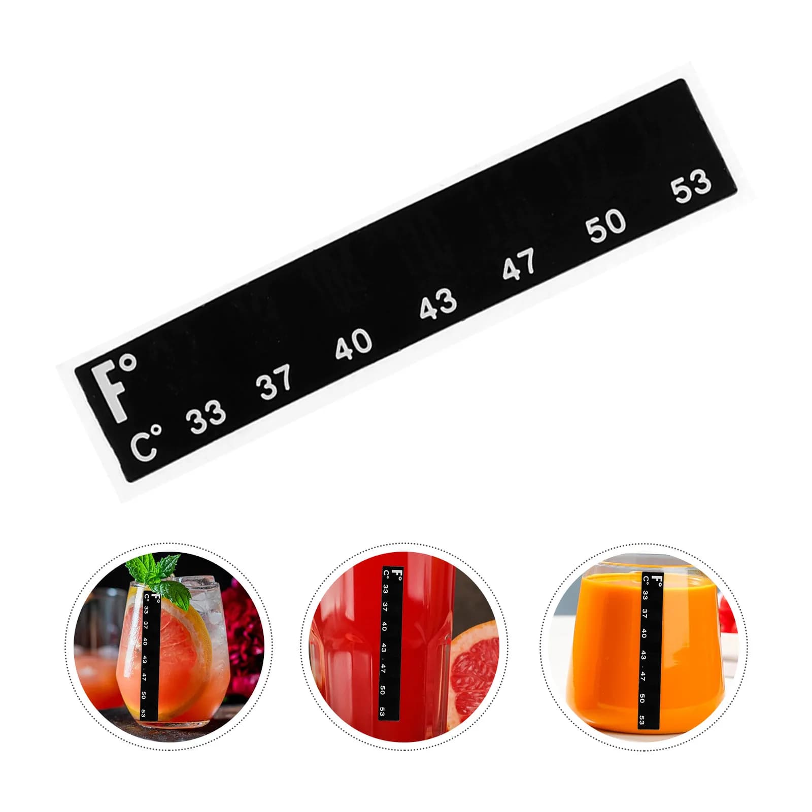 10 Pieces Adhesives Liquid Crystal Thermometer, Strips High Accuracy Sticker for Beer Fermentation, Wine and Fish