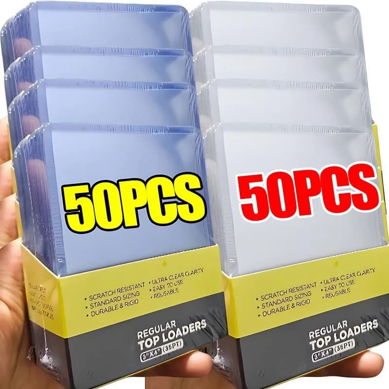 Custodie Protettive Trasparenti in PVC per Carte Collezionabili, Sportive, da Basket, di Idoli, da Gioco 35PT, Porta Carte 3x4''