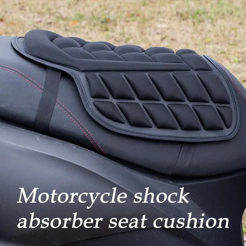 Cuscino per sedile passeggero per moto Coprisedile per moto in schiuma Cuscino ammortizzante traspirante Supporto ergonomico spesso antiscivolo per