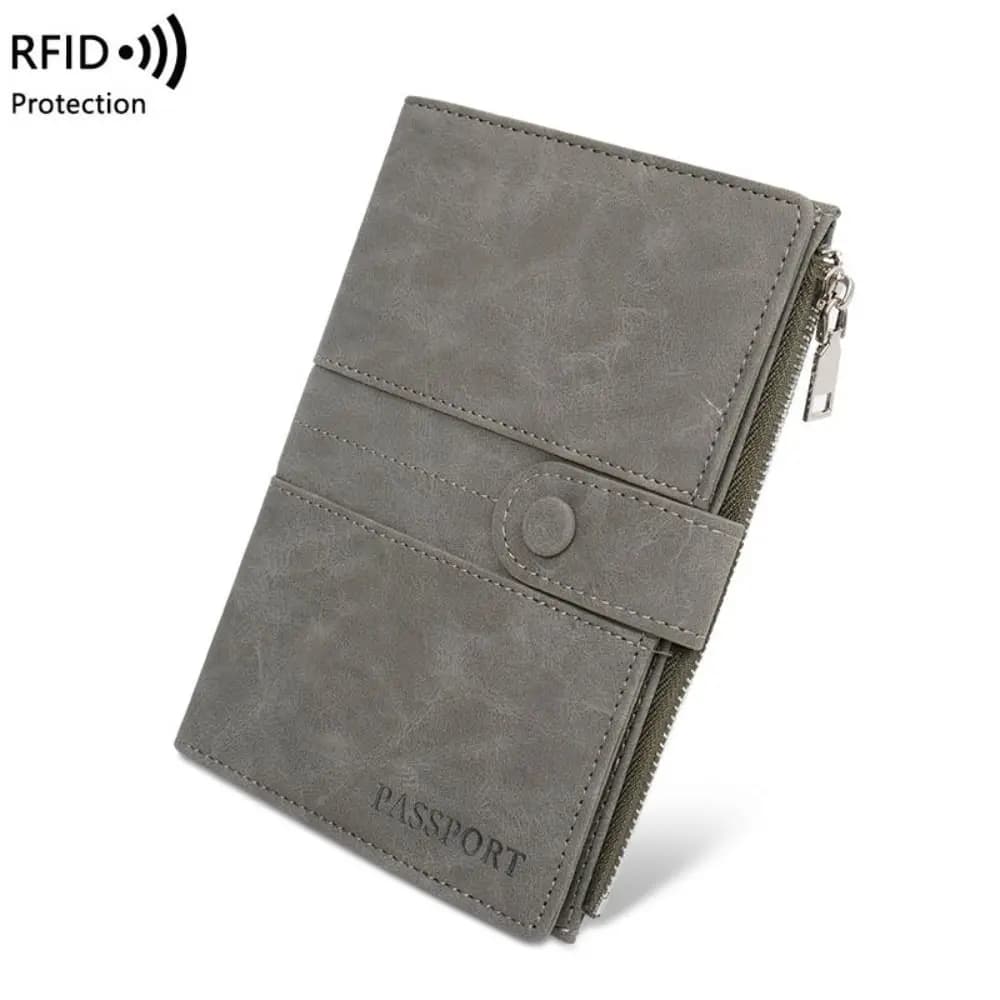 RFID Anti-Theft PU Passport Bag Card Holder Passport Cover Passport Clip Airplane Check-in Card Case Travel Wallet