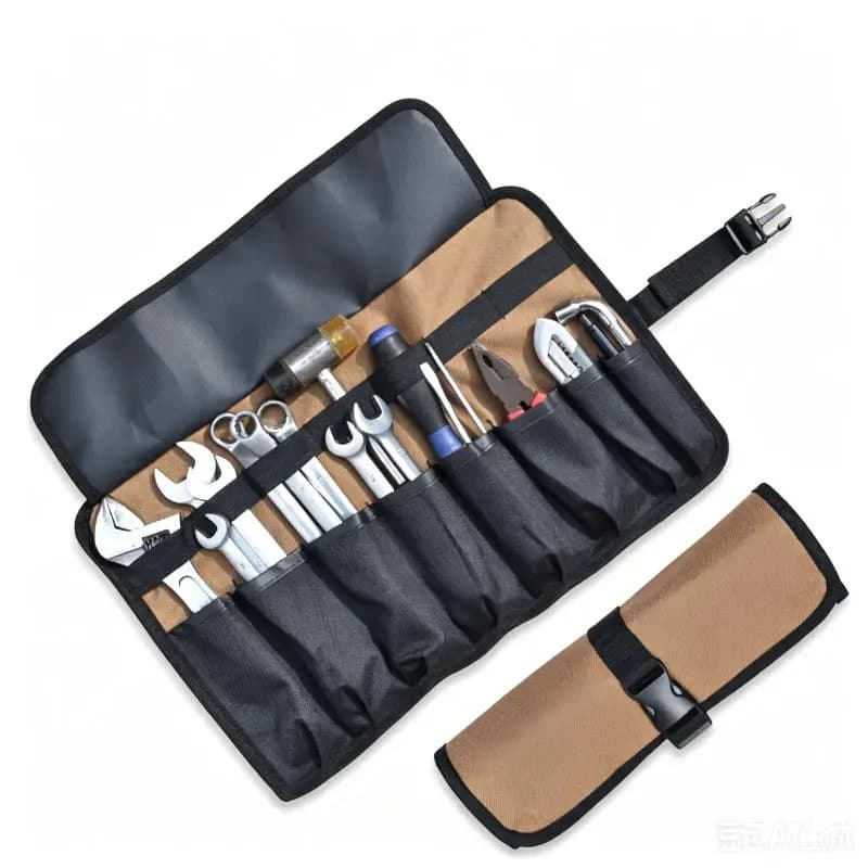 Roll Up Oxford Cloth Tool Storage Bag Foldable Portable Multi Slot Wrench Pouch for DIY Workshop Camping Repair Work