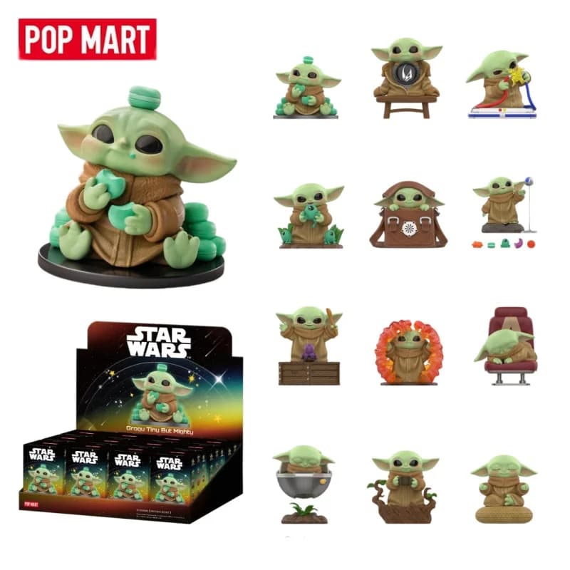 Popmart Star Wars Grogu Tiny But Mighty Series Blind Box - Scatola a Sorpresa Carina, Action Figure Anime, Modellino Adorabile, Regalo di Compleanno