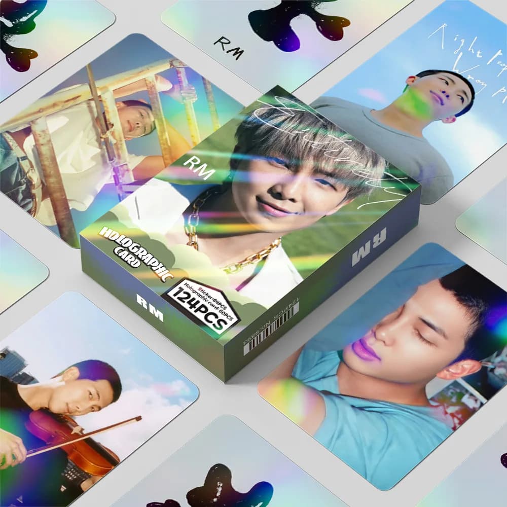 124pcs RM Lomo Card Collection Card Photo Card Postcard Solo Card Fan Love Photo Charm Dol Cards