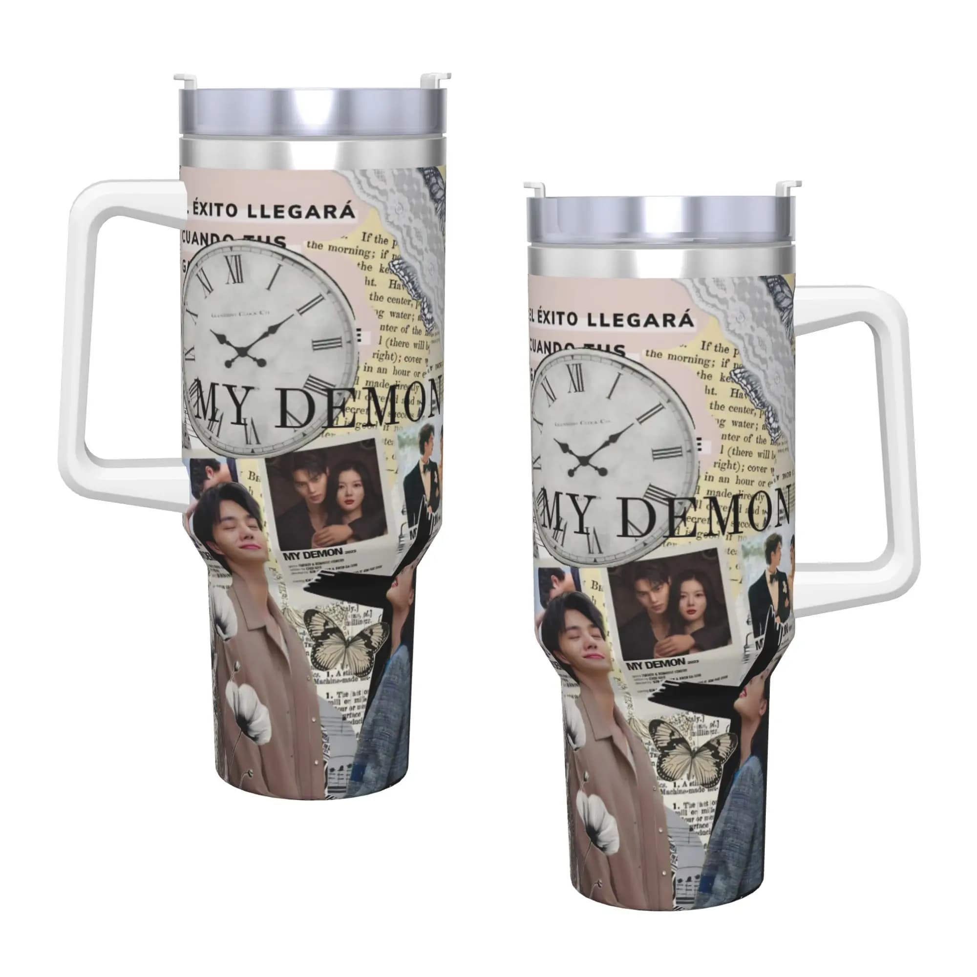 Tumbler Song Kang, il mio attore demone, per bevande calde, borraccia termica in acciaio inossidabile, tazze termiche personalizzabili fai da te per spiaggia e auto