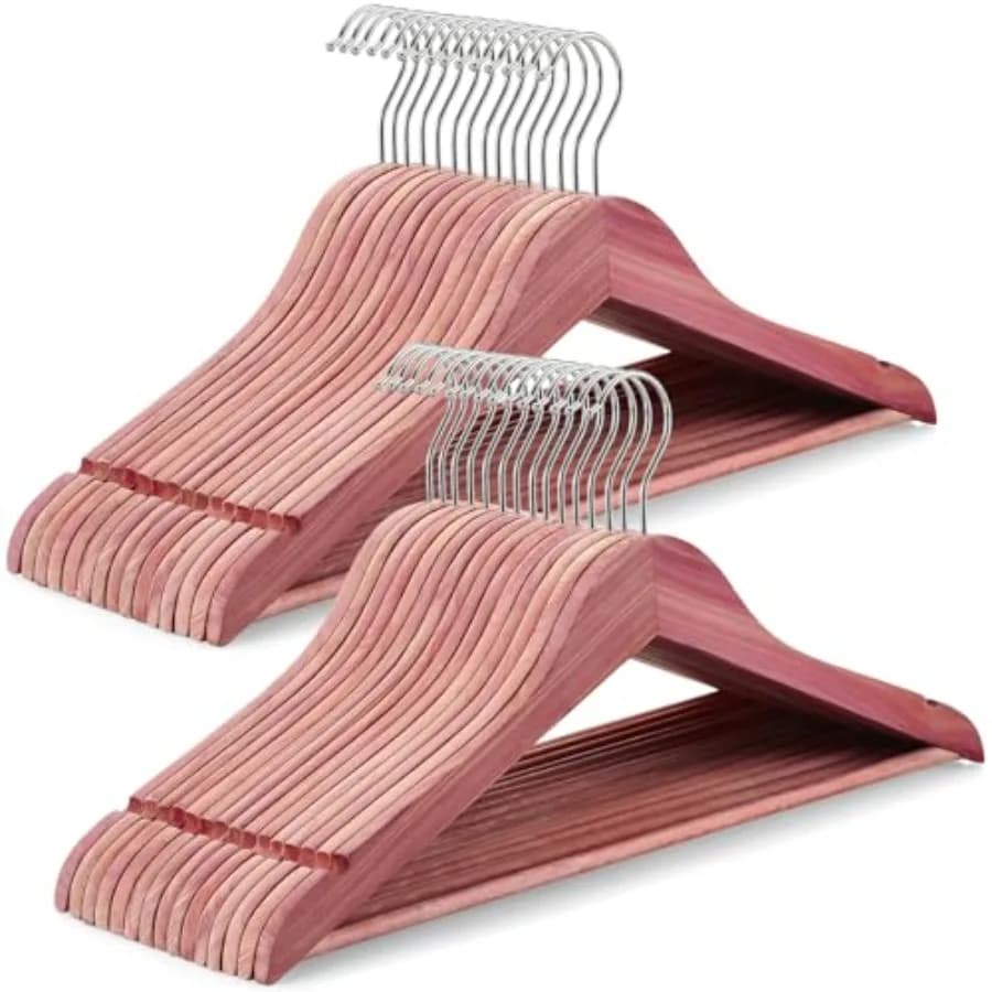 Appendiabiti in legno americano per armadio, con intagli lisci a 360° ° Gancio Girevole Antiscivolo per Pantaloni
