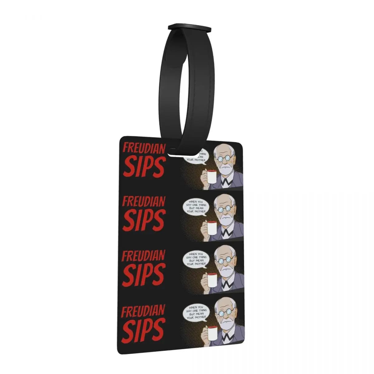Etichette per Bagagli con Design Psicologico Freudoiano, Accessori per Valigie, Targhette per Bagagli da Viaggio, Porta Etichette con Spazio per Nome e Indirizzo