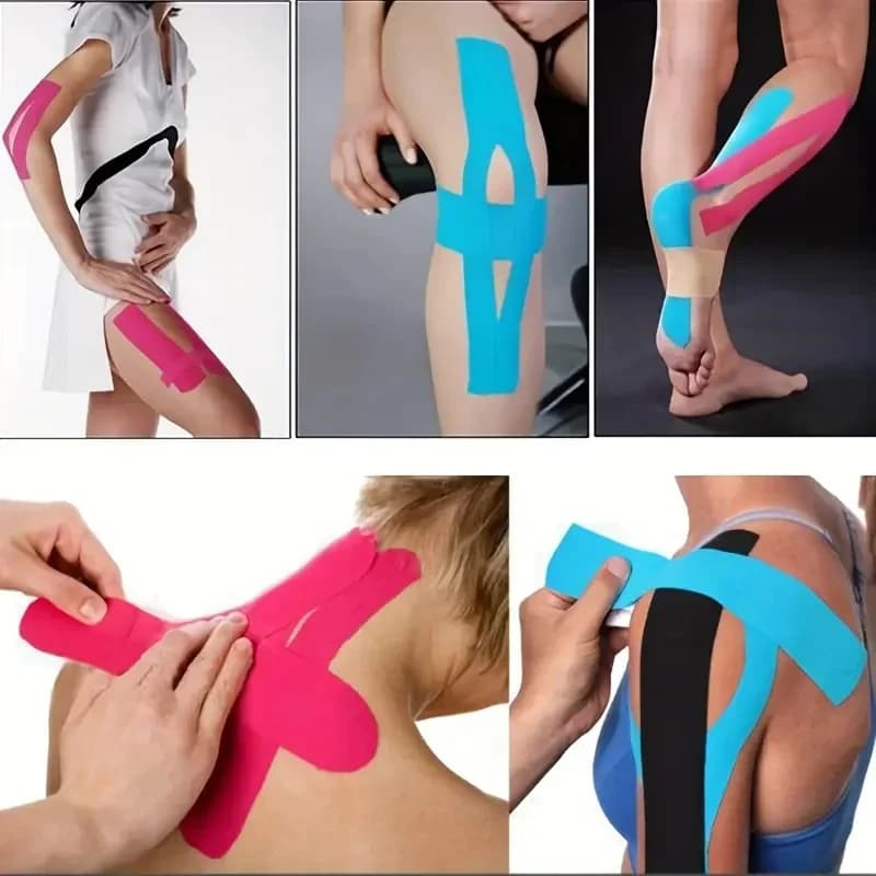 1 Pezzo Nastro Elastico Sportivo Impermeabile Protettivo, Nastro Kinesiologico, Benda Atletica, Nastro Muscolare, Nastro per Lifting Viso
