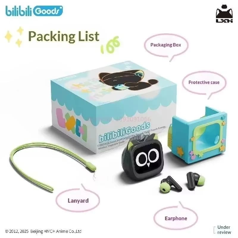BilibiliGoods CUBEFACE The Legend of Luo Xiaohei Cuffie con touch screen LCD Cuffie da gioco anime Regalo di compleanno