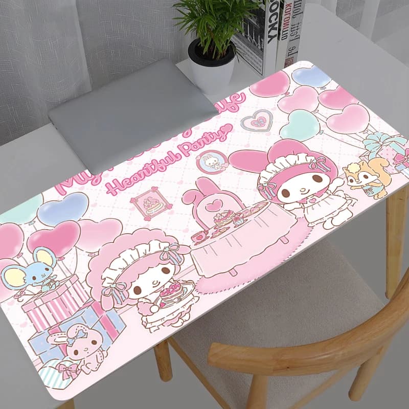 Tappetino per mouse da gioco, tappetino da scrivania per PC, tappetino per mouse sexy My Melody Sanrio, resistente, anime, accessori per tastiera da gioco, mousepad
