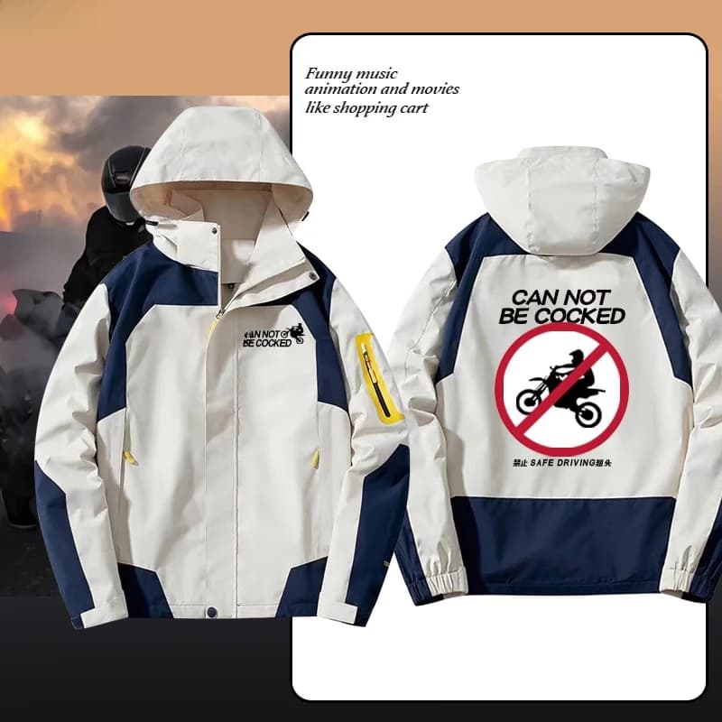 Loose Unisex Motorcycle Riding Jacket Youth Fashion Polyester Long Sleeve Zipper Closure Outdoor Camping Casual Style Jacket