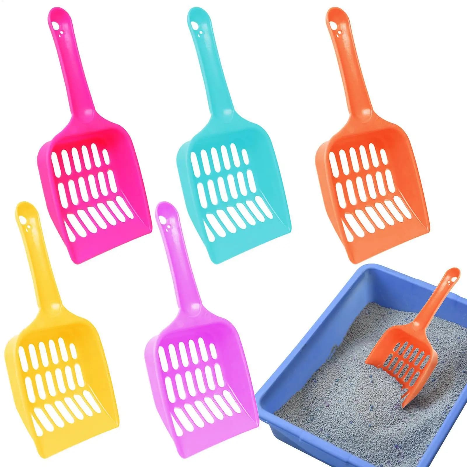 Paletta per lettiera per gatti ergonomica e salvaspazio, paletta per la cernita delle feci, accessori per animali domestici, cerniera per escrementi di gattini per la casa