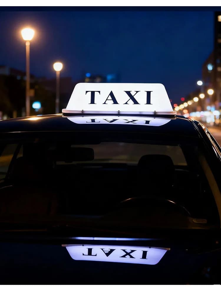 12V Taxi Top Light LED Roof Sign With Magnetic Base White Taxi Dome Light Waterproof Super Bright 4 Colors Choice