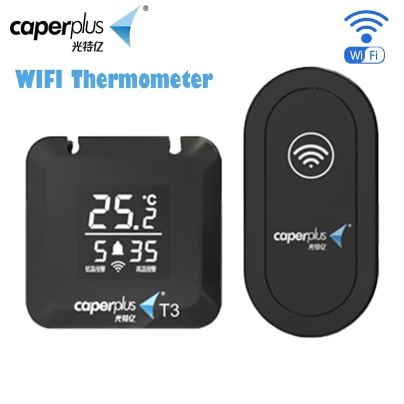 Caperplus T3 Aquarium WIFI Smart Temperature Thermometer Fish Tank Thermostat Turtle Accessories Electronic Digital Thermomether