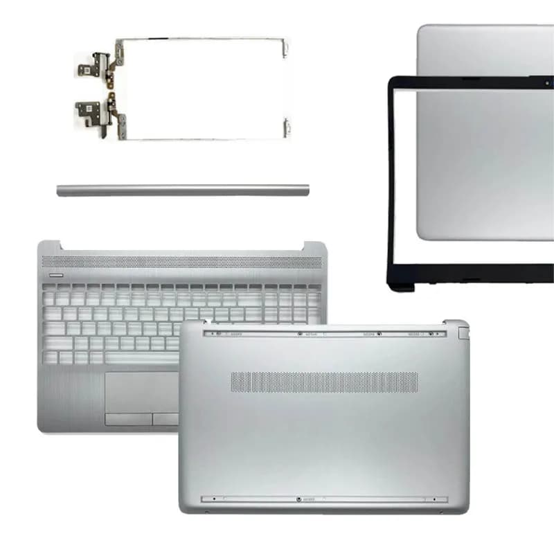 New For HP 15-DW 15-GW 15S-DU 15S-DY 250 G8 G9 255 G8 LCD Rear Cover/Front Frame/Palm Pad/Bottom Cover/hinged keyboard Silver
