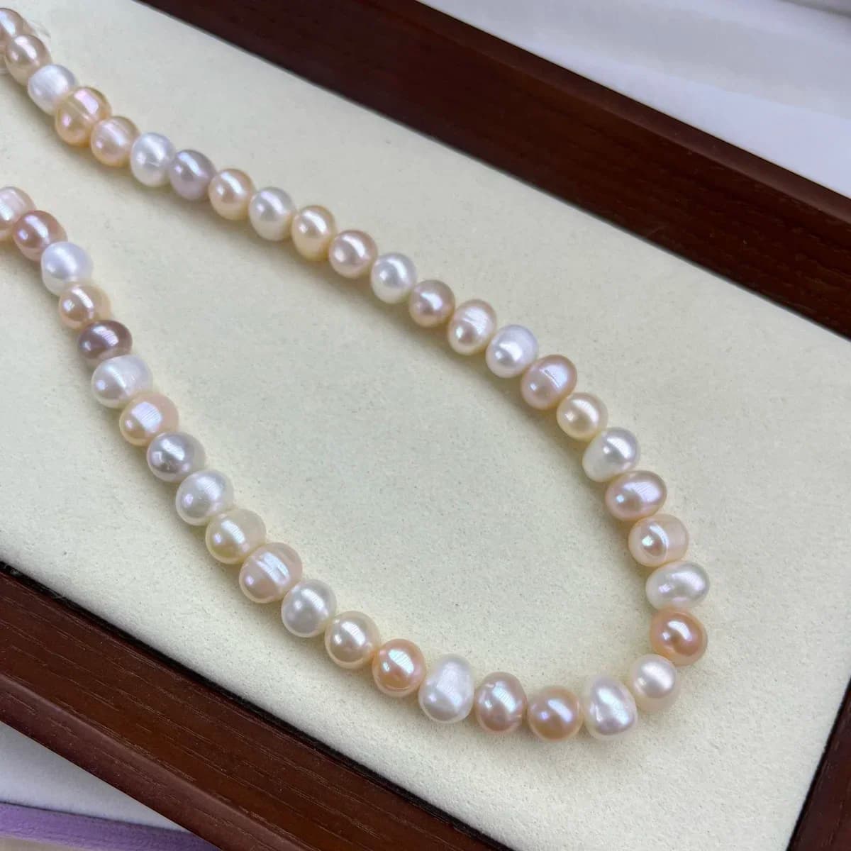 9-10mm 4A Liscio Naturale D'acqua Dolce Colore Misto Vicino Rotondo Perla Isolata Perline Gioielli Fare Collana FAI DA TE Accessori Braccialetto