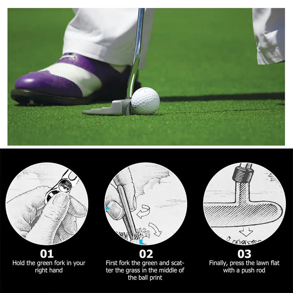 Set di 15 Attrezzi Portatili per Riparazione Golf, Forchetta Compatta per Divot e Marcatore di Palline, Accessorio per Manutenzione Golf