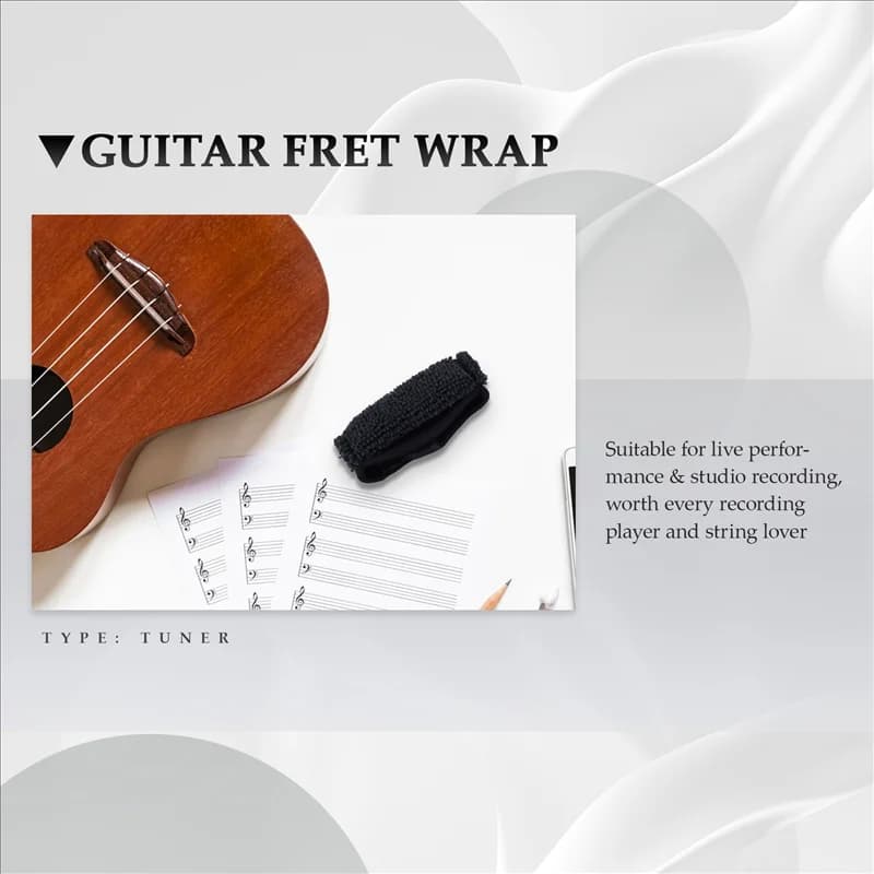 CGDS-Corda per tasti per chitarra Rumore muto Nastro per chitarra Smorzatore Muter Avvolge Nastro per chitarra Chitarre Basso Strumenti per corde per ukulele