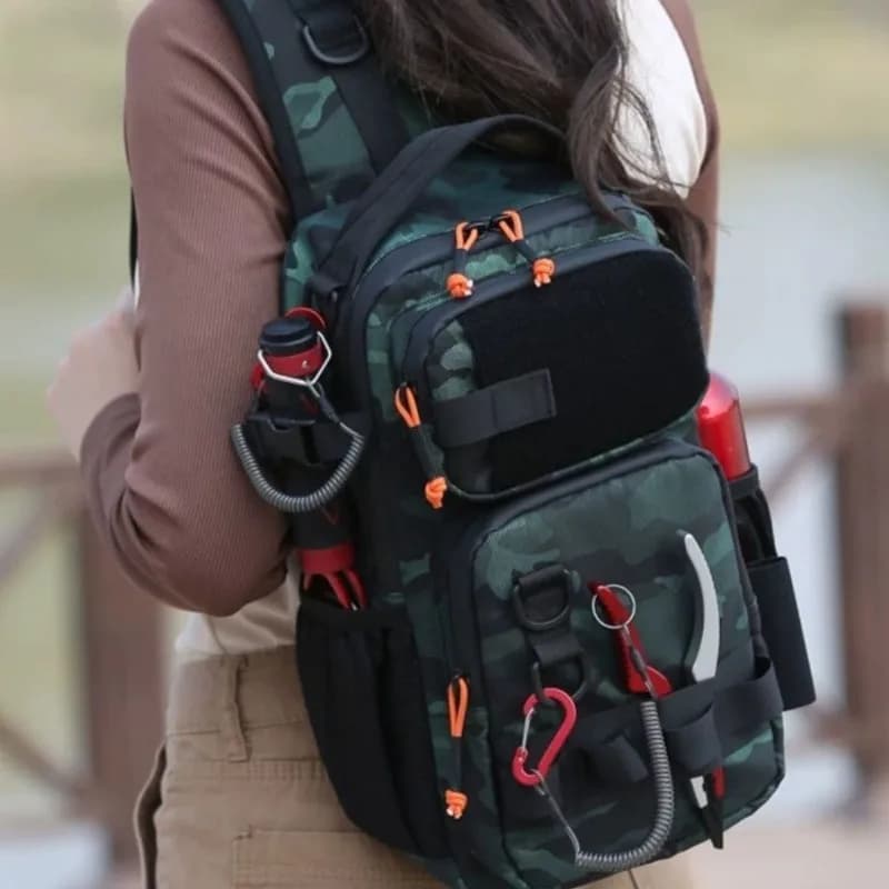New bait box, tool bag, fishing gear, backpack, men's pouch, fly fishing backpack with shoulder bag