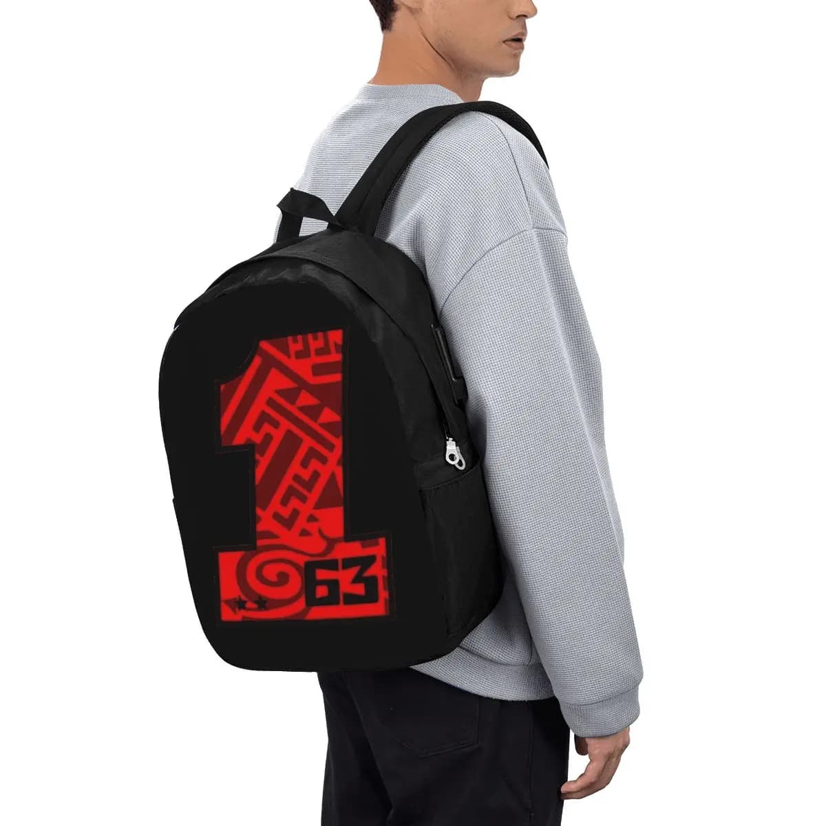 Pecco Bagnaia 63 Zaino da viaggio per notebook, borsa per computer, borsa da scuola per studenti universitari, borse a tracolla per laptop per uomo e donna