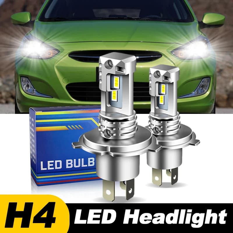 1 pz/2 pezzi per Hyundai Accent 2012-2020 faro per auto 12000lm H4 9003 faro a LED lampadine a fascio alto/basso Canbus 6000k accessori