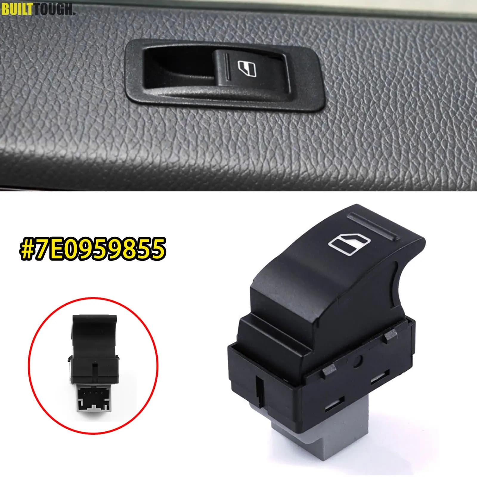 Per VW Transporter T5 T6 Caravelle Multivan Auto Auto Elettrica Porta Finestra Interruttore Singolo Pulsante di Controllo Lato Passeggero 7E 0959855