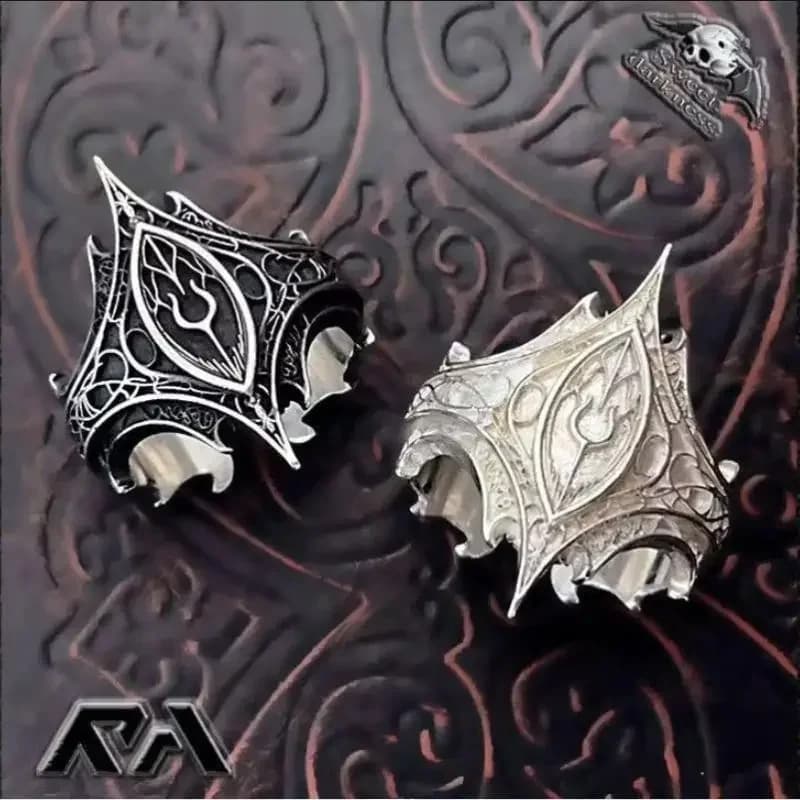 2025 New Vintage Personalized Irregular Pattern Gothic Style Open Ring Men Women Jewelry Party Accessries Gift