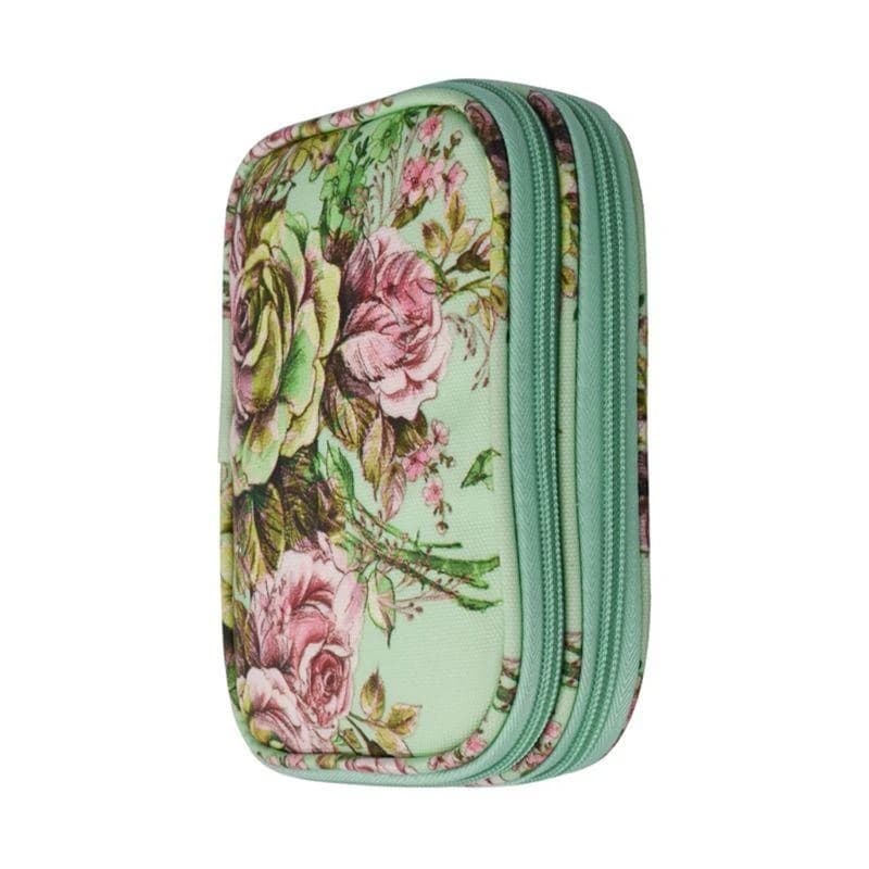 L9NB Empty Crochet Hook Bag Knitting Accessories Storage Bag Portable Travel Sewing Tool Container Crochet Needle Zipper Bag