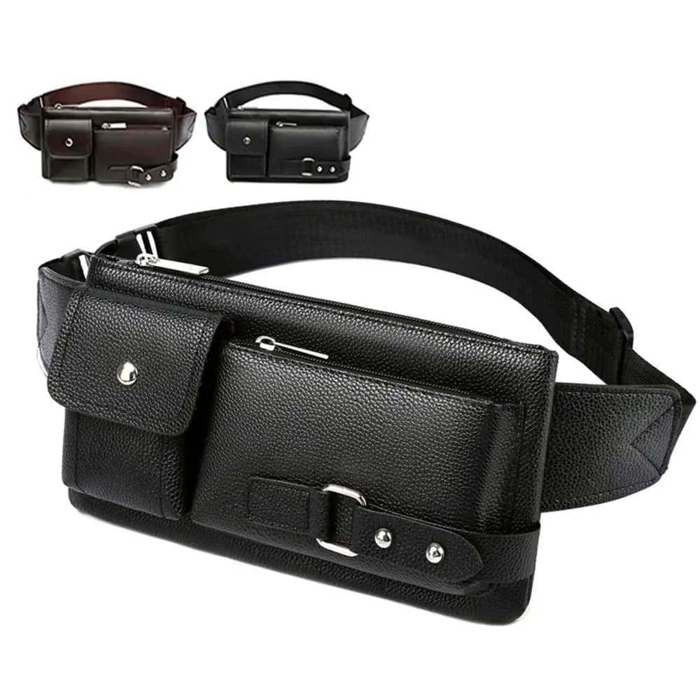 Men's Fashion Women's Casual Waist Waist Bag Large Belt For Phone Travel Bag Leather For Outdoor Travel Phone