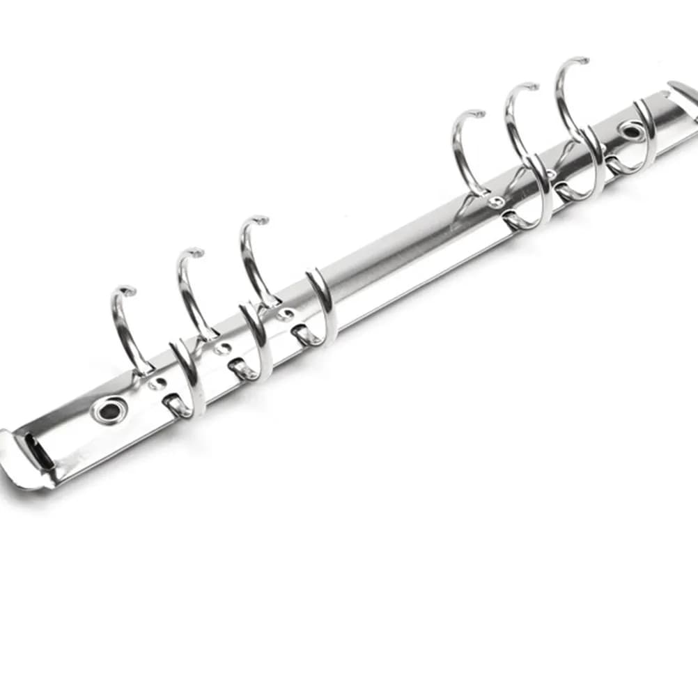 12 Pezzi Anelli Metallici per Raccoglitori A5 da 2 cm, Clip per Scrapbook, Raccoglitori a 6 Fori, Forniture per Ufficio, Scuola e Business, Argento