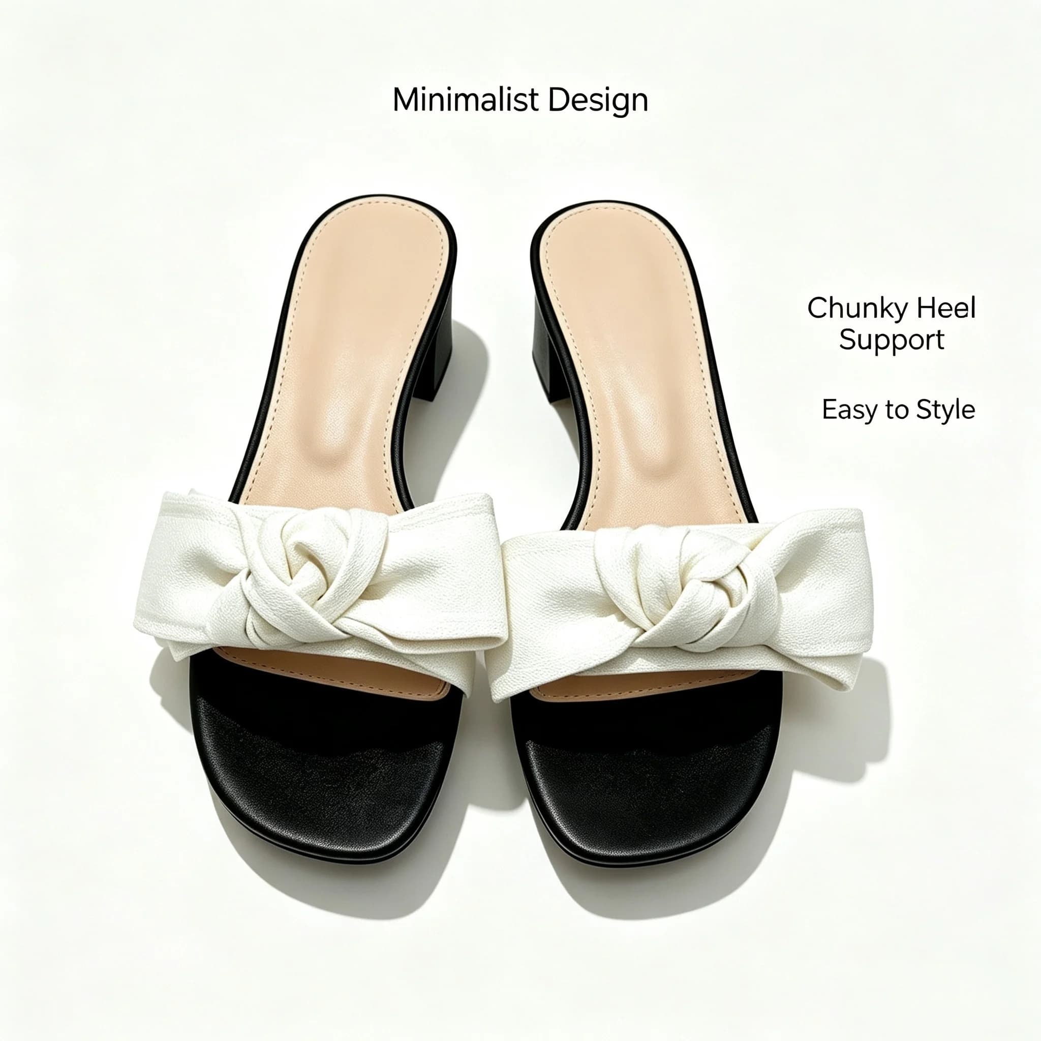 Brand On Sale Letter-accented bow mid-heel slides KCQ9O2 Webbing single-strap sandals minimalist flat sandals for outdoor wear