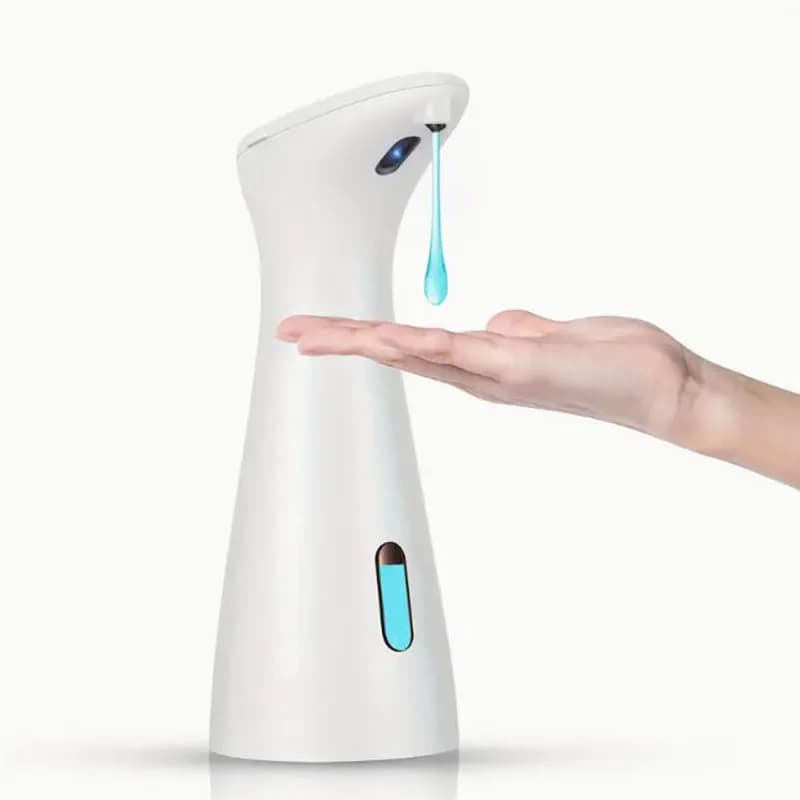 Dispenser automatico di sapone con sensore Bianco ABS di alta qualità Sensore di sapone per le mani impermeabile Manipolo per lavaggio intelligente del bagno