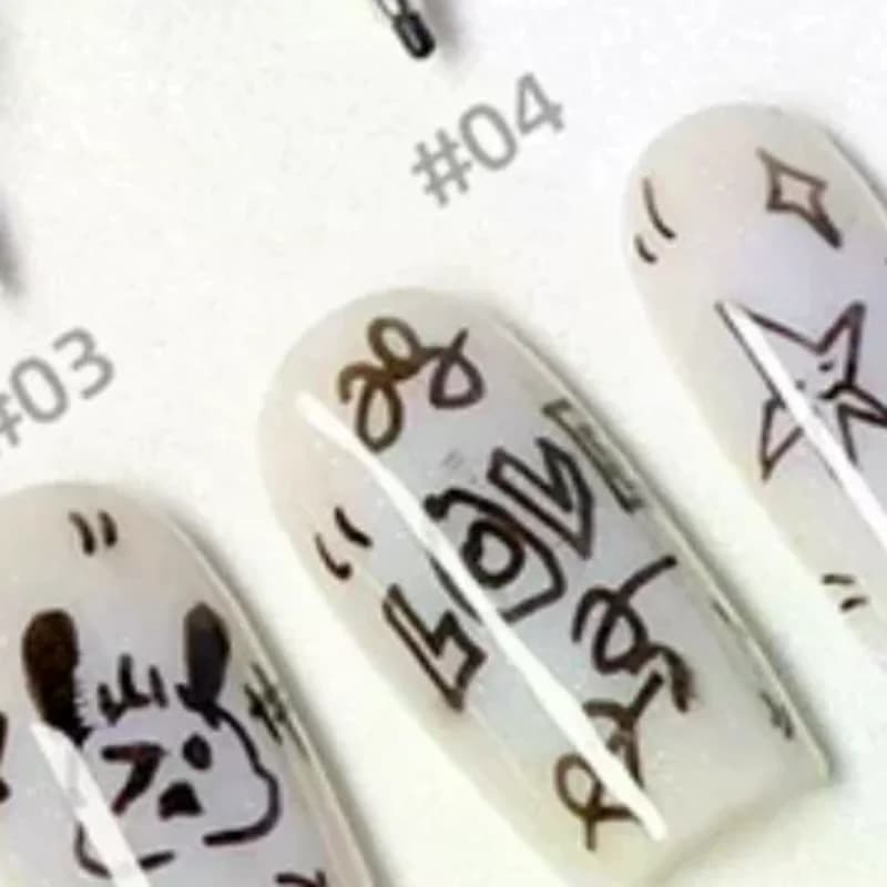 Penna per Nail Art, Penna per Disegno a Filo Impermeabile, Penna per Dettagli e Schizzi, Strumenti per Design Unghie