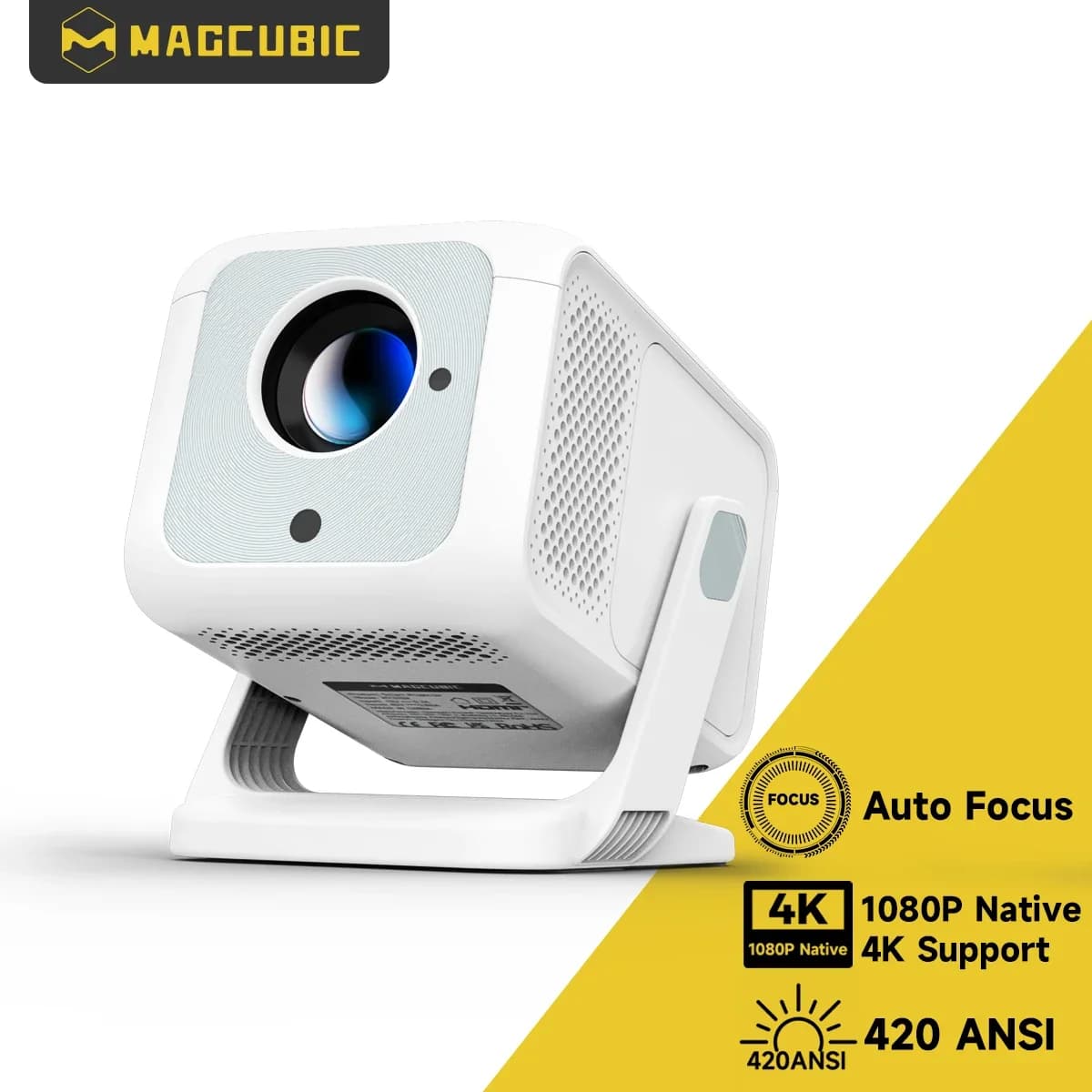 Mini proiettore Magcubic HY310X 4K con Full HD 1080P 420ANSI Android 11 con messa a fuoco automatica Keystone per proiettore da teatro all'aperto
