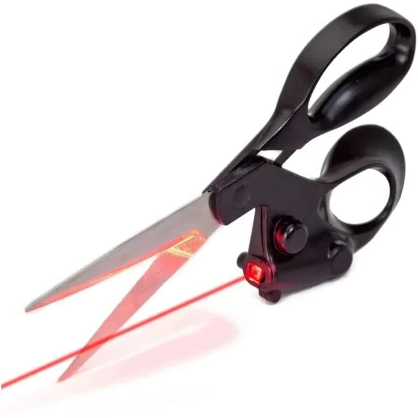 Forbici Professionali con Guida Laser per Taglio di Tessuti, Ideali per Artigianato Domestico, Confezioni Regalo, Taglio Dritto e Rapido