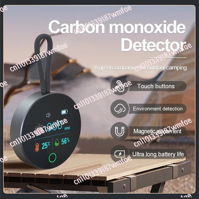 Portable CO Detector, Carbon Monoxide Gas Alarm, Air Quality Monitor for RV Camping Car Vehicle Home Travel Safety